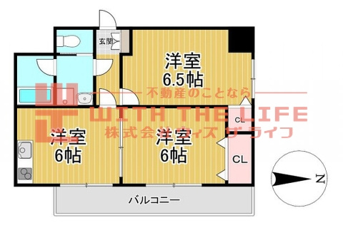 天神アコールマンション【10,000円キャッシュバック対象物件】の間取り