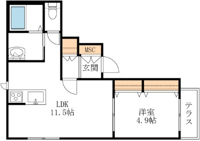 イーリス　浦和の間取り