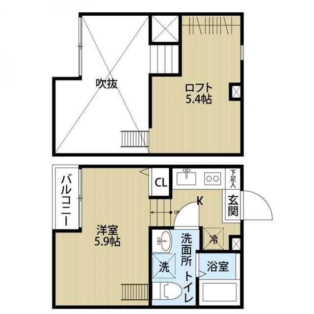 KAHALE松戸Bの間取り|間取りです。
