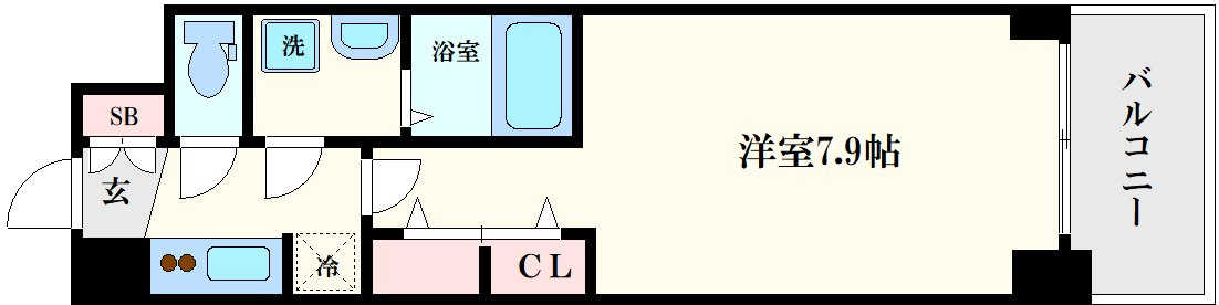 S-RESIDENCE堺筋本町Unoの間取り