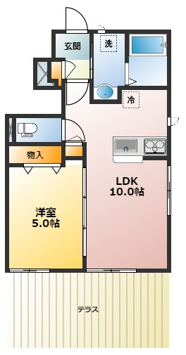 武蔵野市境３丁目の賃貸マンションの間取り