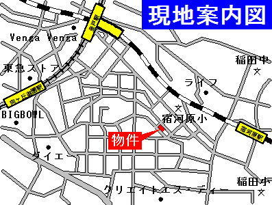 レジデンスの地図|閑静な住宅地です。