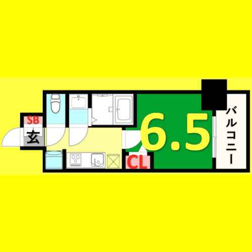 プレサンス新栄ユリシス　名古屋市賃貸　仲介手数料無料の間取り