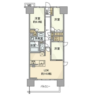 【間取り】 | ＡＱＵＡ　ＶＩＳＴＡ  | 間取りです。
