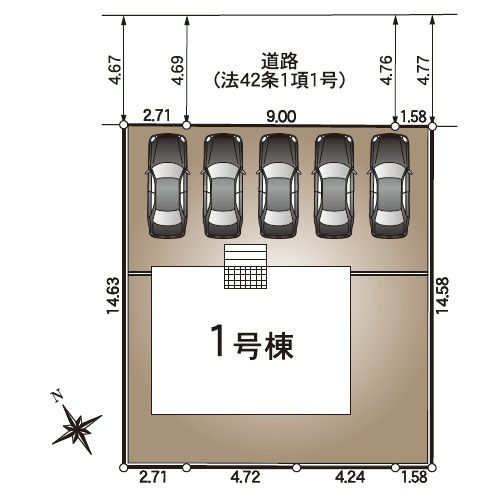 高知市百石町　第3　新築戸建　の区画図