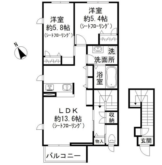 【間取り】 | パークガーデン　シャルドン