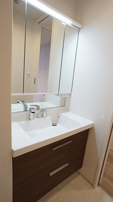 アルシアグランデ三軒茶屋　新築　断熱等性能等級5　ホテルライク仕様の洗面所