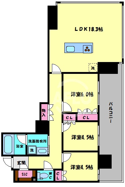 RJR堺筋本町タワーの間取り|RJR堺筋本町タワー　間取り