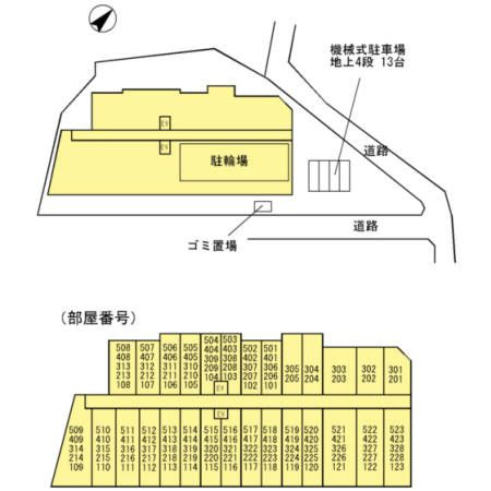ＨＩＬＬ　ＦＬＡＴ　ＯＳＡＫＩの駐車場