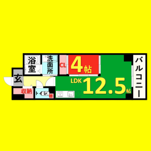 Primal千種stelo　名古屋市賃貸　仲介手数料無料の間取り
