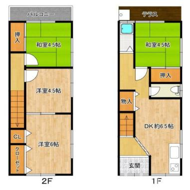 寺田貸家の間取り