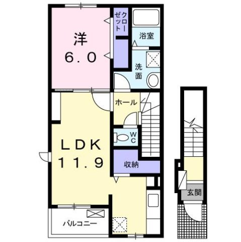 【間取り】 | アムール　Ｅ棟