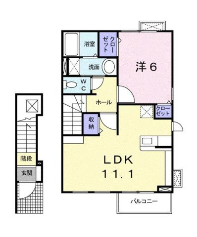 【間取り】 | カサブランカ　Ａ－Ⅰ