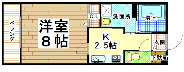 メゾンドゥ長瀬の間取り