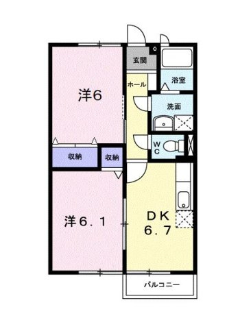 【間取り】 | ニューエルディム三光Ｂ