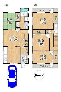 【間取り】 | 小山西元町貸家
