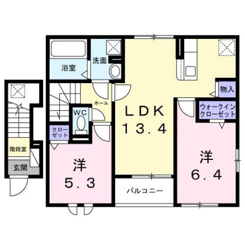 【間取り】 | エスポワール昴Ｃ