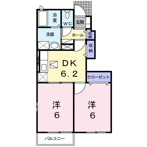 【間取り】 | テラース磯上Ｃ