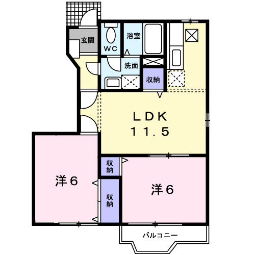 【間取り】 | ジュネスコートＴ