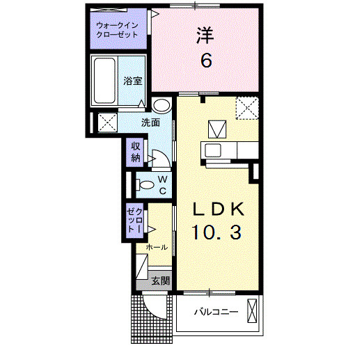 【間取り】 | ルーチェ　ソラーレＢ