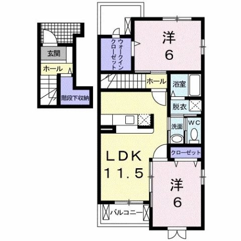 【間取り】 | ラ・メゾン爽　Ｂ棟