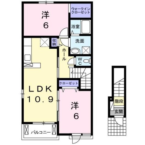 【間取り】 | ロッソ　ピノＢ