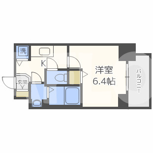 プレサンス南森町ライズの間取り|プレサンス南森町ライズ　開放感のある間取り
