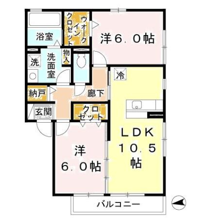 【間取り】 | Ｄ’フォレスタ初芝