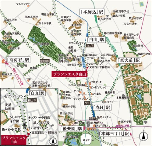 ブランシエスタ白山の地図|周辺地図