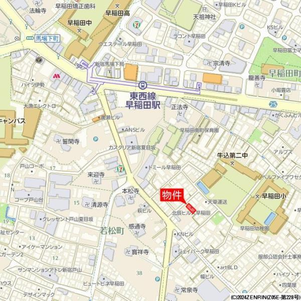 北辰ヒルズ早稲田の地図