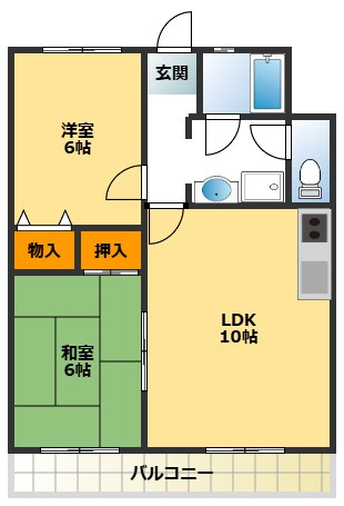 ガーデンロイヤルA棟の間取り