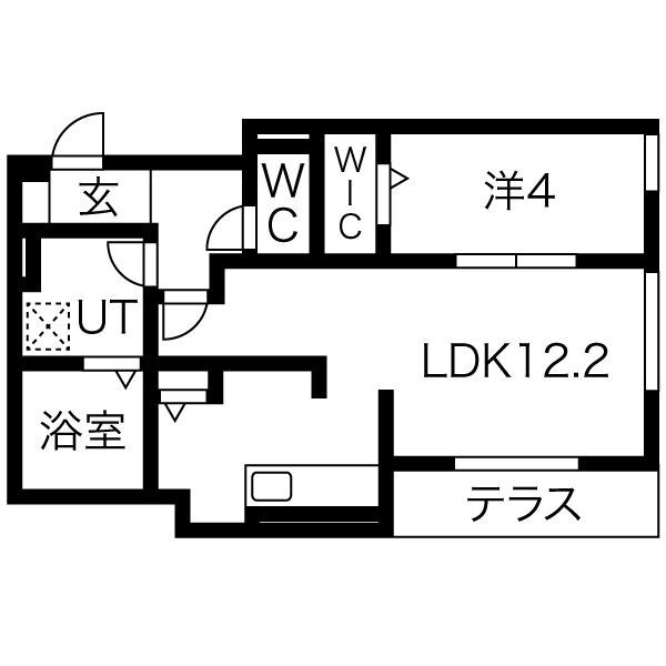 D-ROOMU-SEKIMEの間取り