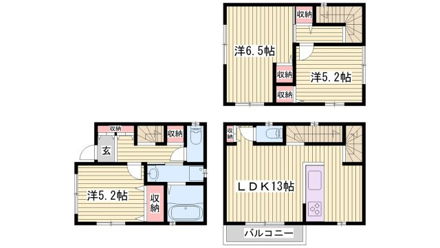 野里上野町戸建ての間取り