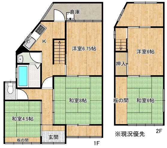 【間取り】 | 出雲市大塚町中古戸建 | 間取りです。