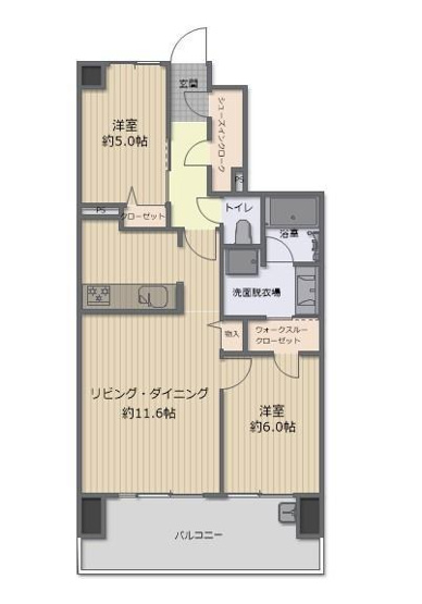 【間取り】 | ロイヤルガーデンタワー岡山幸町