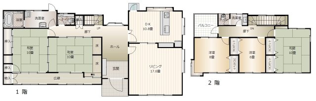 岡山市南区藤田 中古住宅の間取り|◆部屋数・収納豊富な5LDKの間取りです。人数の多いご家族にもおすすめ！