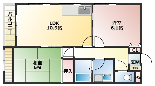 【間取り】 | コルベーユ古曽部