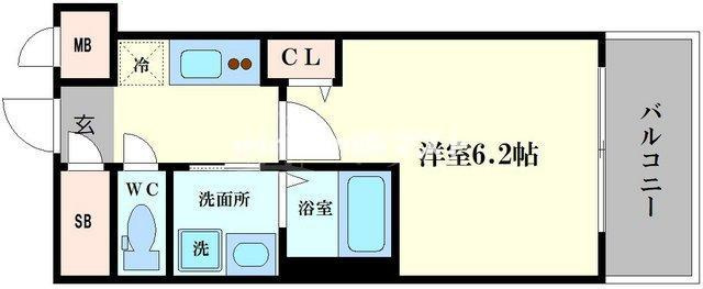 大阪市浪速区下寺３丁目の賃貸マンションの間取り