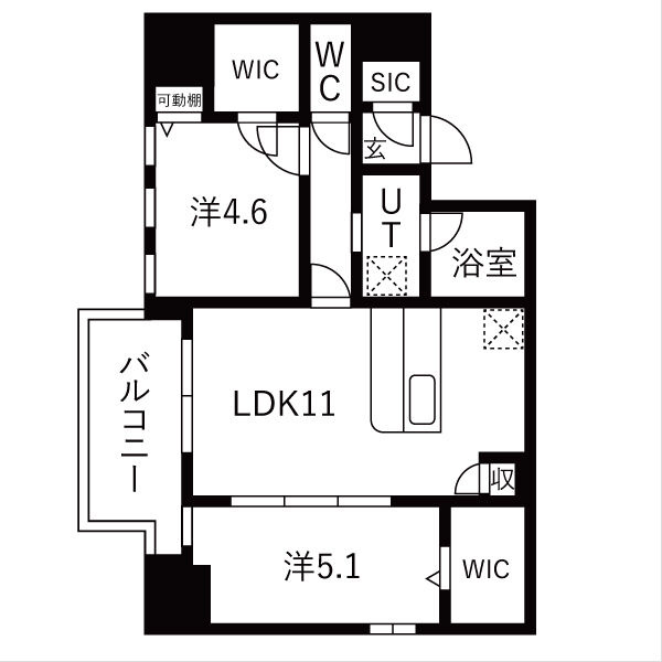 大阪市浪速区久保吉１丁目の賃貸マンションの間取り