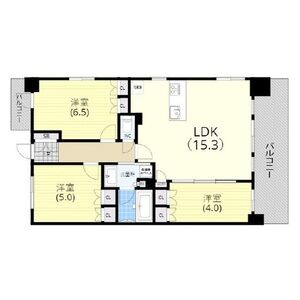 神戸市中央区中山手通１丁目の賃貸マンションの間取り