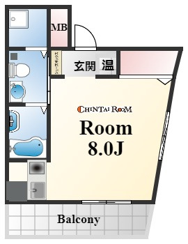 神戸市中央区下山手通８丁目の賃貸マンションの間取り