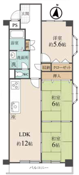 神戸市東灘区本山中町４丁目の賃貸マンションの間取り