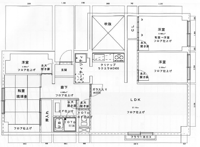 芦屋市緑町の賃貸マンションの間取り