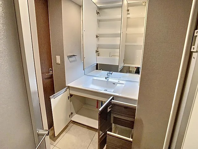 神戸市中央区新港町の賃貸マンションの洗面所