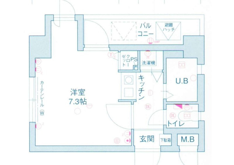神戸市中央区熊内町４丁目の賃貸マンションの間取り