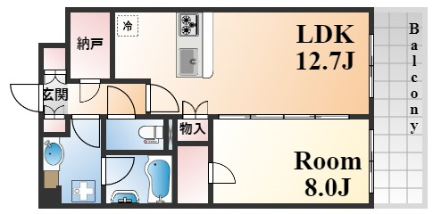 神戸市東灘区深江南町１丁目の賃貸マンションの間取り