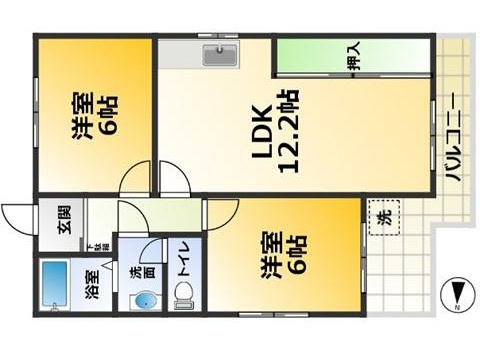 甲南メゾン本山の間取り
