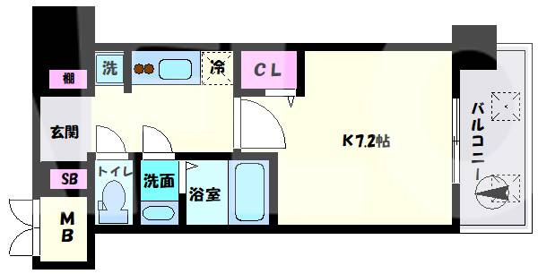 スプランディッド難波SOUTHの間取り|スプランディッド難波SOUTH　間取り