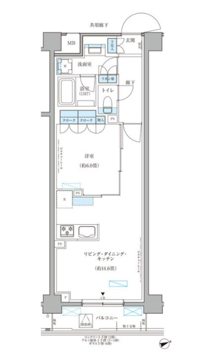 パークアクシス文京本郷の間取り