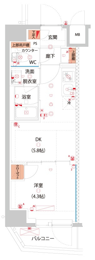 ハーモニーレジデンス東京サウス大塚の間取り